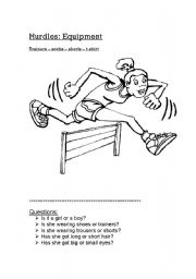 English worksheet: sports vocabulary and questions