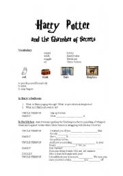 English Worksheet: Harry Potter and the Chamber of Secrets