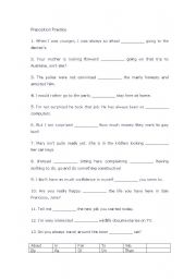 English Worksheet: Prepositions in general speech (of, to, about)