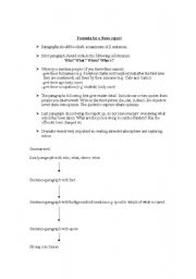 English worksheet: Formula for a news report