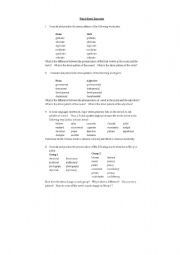 English Worksheet: Word Stress Exercises