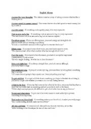 English Worksheet: English Idioms