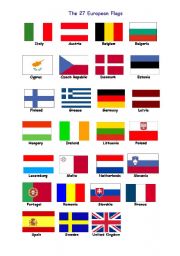 27 flags for europe