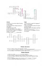 English Worksheet: classroom