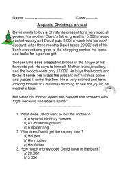English worksheet: A specil Christmas present