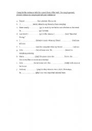 English Worksheet: Fill in the gaps mixed tenses