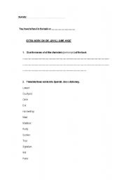 English worksheet: test on the book 