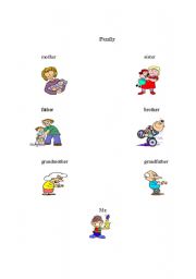English worksheet: Family vocabulary