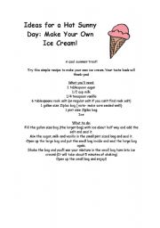 RECIPE: make your own Ice cream!