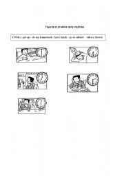 English worksheet: daily routine