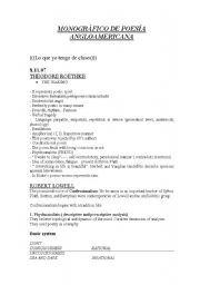 English worksheet: Monografico de poesia angloamericana