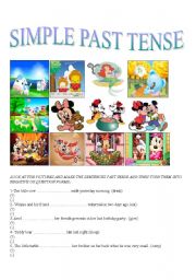 English Worksheet: past tense with pictures