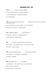 English worksheet: Grammar test 09  with answer keys
