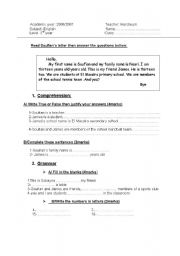 English worksheet: summative  test