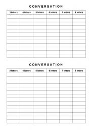 English Worksheet: Conversation Anagram