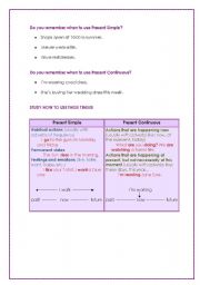 English Worksheet: Present Simple/ Present Continuous