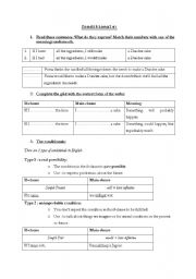 English Worksheet: first and second conditional - with exercises
