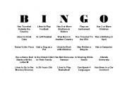 Bingo Get to Know You Activity