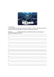 English worksheet: Nemo addition