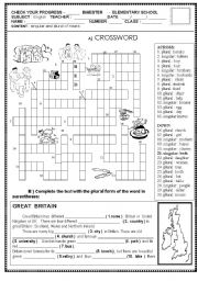 English Exercises: Singular and Plural