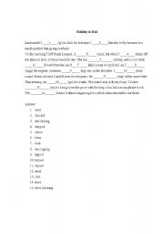 English Worksheet: Story of Holiday