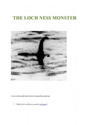 Webquest The Loch Ness Monster