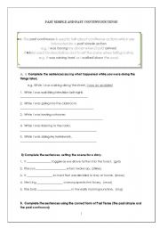 English Worksheet: Past Simple and Past Continuous 