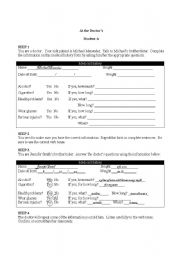 English Worksheet: At the Doctors - Role Play