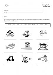English worksheet: Regular verbs worksheet