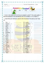the 2 th sounds esl worksheet by wakebeauty