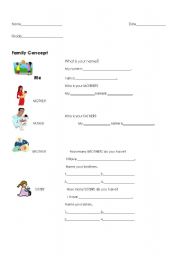 English Worksheet: Family concept