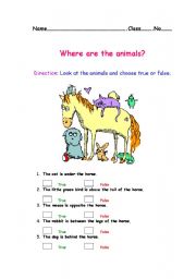 English Worksheet: preposition