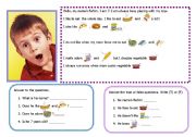 Reading about likes, dislikes, food vocabulary 14-08-08