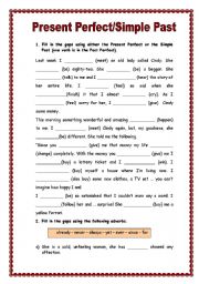 English Worksheet: Present Perfect / Past Simple (16.08.08)
