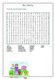 My family-wordsearch