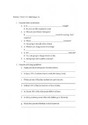 English Worksheet: Review