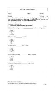 Possesive Adjective and Pronouns