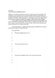 English worksheet: Group Activity:  Vacation Recommendations