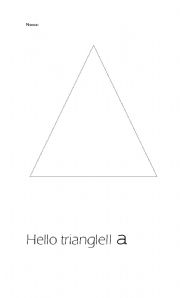 English worksheet: hello triangle