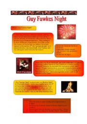 English Worksheet: Guy Fawkes Night