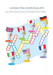 English Worksheet: nationalities