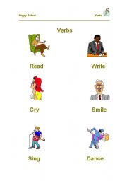 English Worksheet: verbs