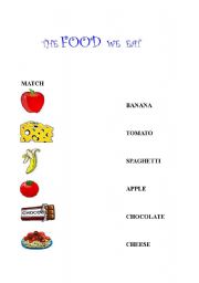 English worksheet:  FOOD
