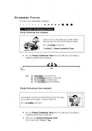 English Worksheet: present continueous