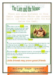 The lion and the mouse - story and lots of activities!