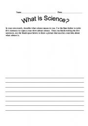 English worksheets: What is science?