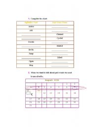 English Worksheet: Past time expressions.