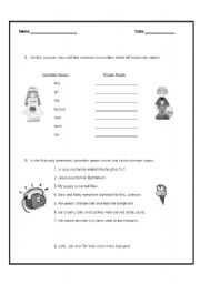 English Worksheet: noun