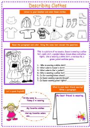 Describing People And Their Clothing / Premade ESL Classroom Game