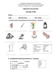 English Worksheet: HEALTH AND SICKNESS